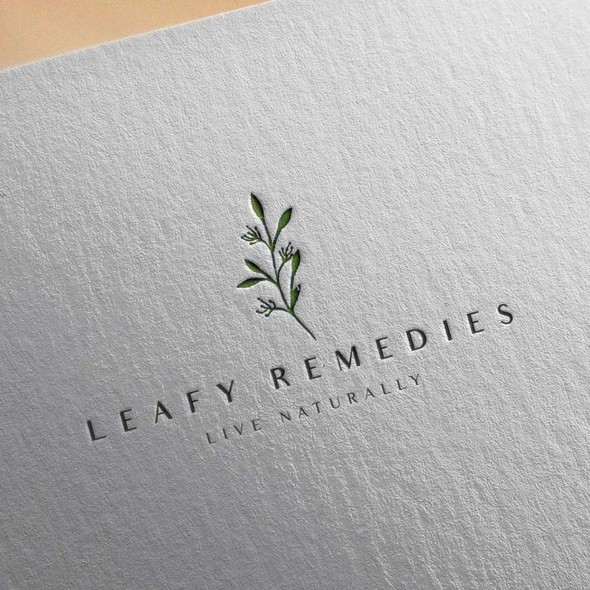 Green and grey logo with the title 'Leafy Remedies '