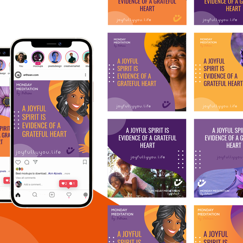 Instagram ad design with the title 'Social Media Design'