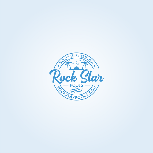 Florida logo with the title 'Rock Star Pools'