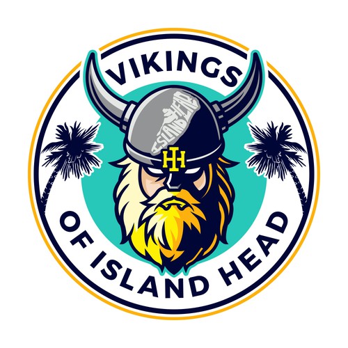 Viking logo with the title 'Vikings of Island Head'