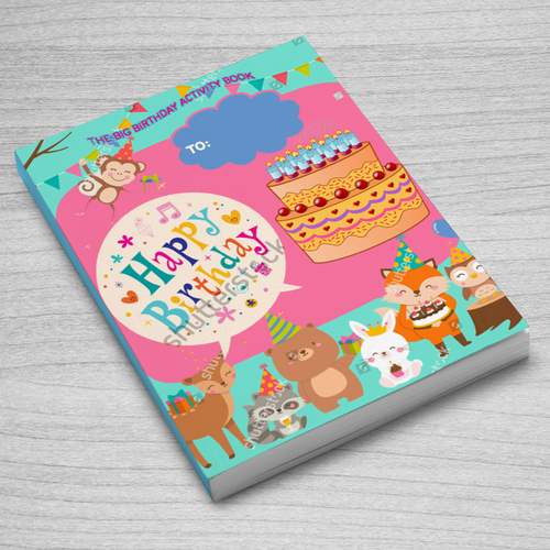 Kids book cover with the title 'Kids book cover, fun project'