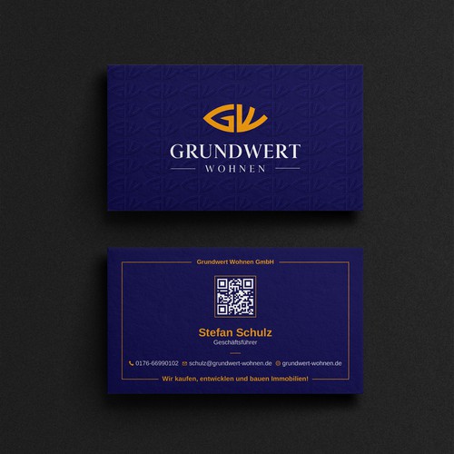 Embossed design with the title 'Embossed Business card'
