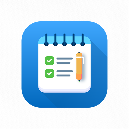 Notepad design with the title 'Daylist - App icon'