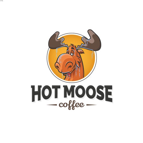 Moose logo with the title 'A group of Alaskan-themed drive-thru coffee huts'