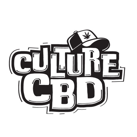 Cap logo with the title 'CBD brand logo with an influence from the hip-hop community'