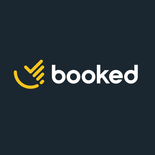 Booking logo with the title 'BOOKED'