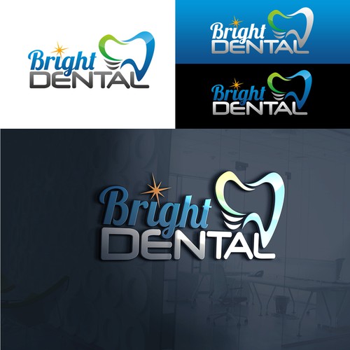 Bright logo with the title 'bright dental'