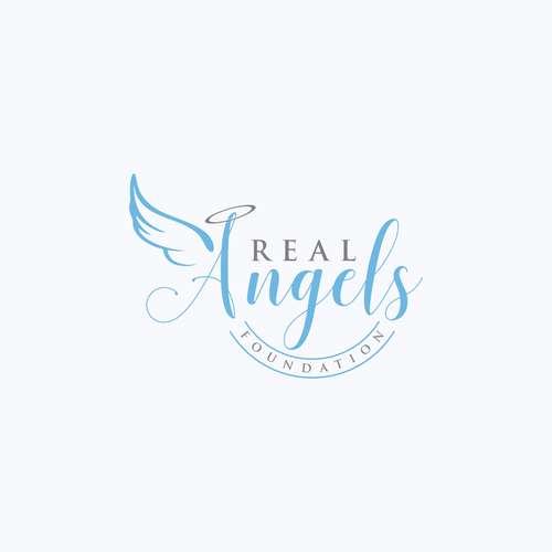Foundation logo with the title 'Logo for real angels'