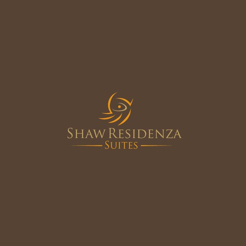 Taupe logo with the title 'logo for Shaw Residenza Suites'