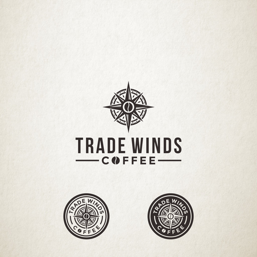 Nautical logo with the title 'Logo Design for Trade Winds Coffee'
