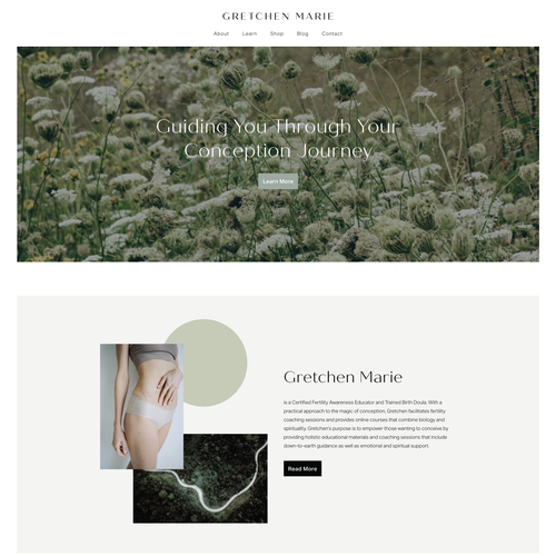 Pregnancy design with the title 'Gretchen Marie'