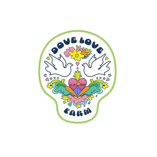 Dove logo with the title 'Logo for a permaculture farm in Tucson, AZ!'