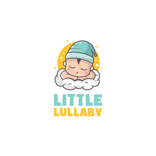 Childcare logo with the title 'Sleepy baby for baby product company'