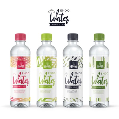 Flavoured water label design
