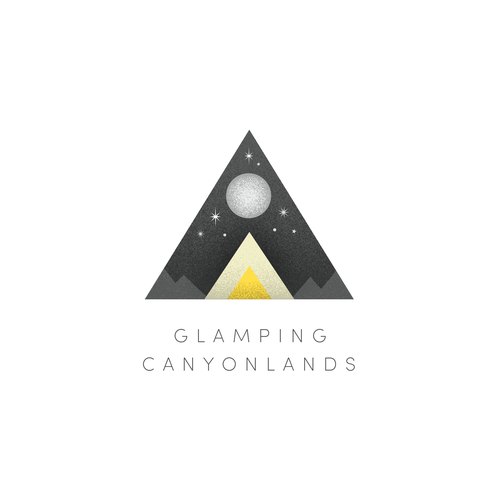 Tent logo with the title 'Glamping Canyonland'