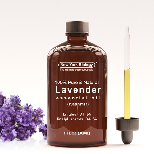 Rendering design with the title 'Create and Enhance our Existing Bottle for Essential Oils Line'