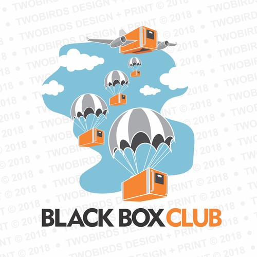 Subscription box logo with the title 'Logo Design for Subscription Mail Box Service'