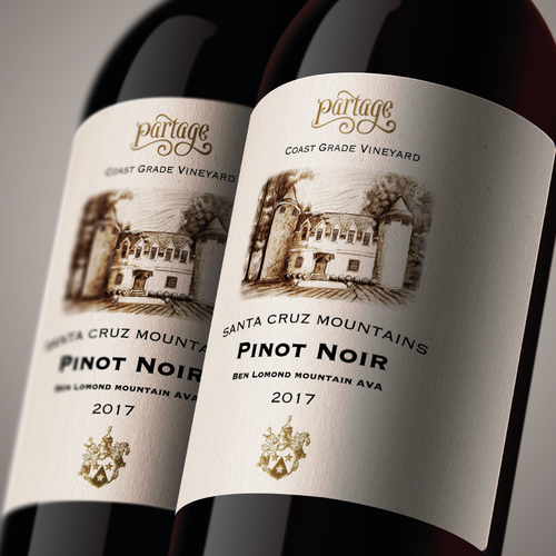 Classic label with the title 'Wine label'