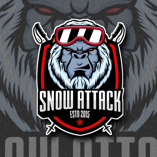 Yeti logo with the title 'Logo for skiing group'