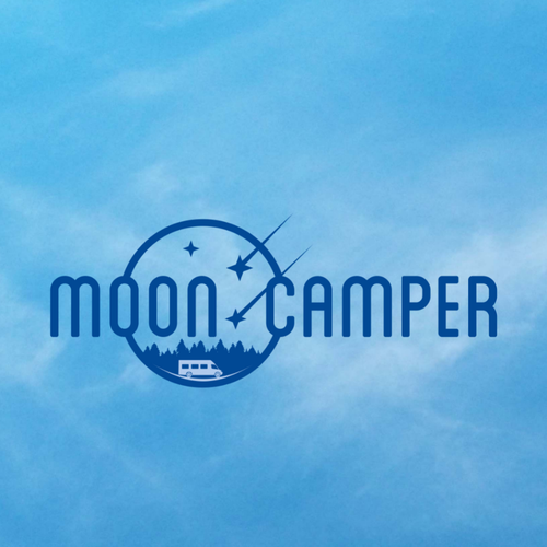 Camper logo with the title 'Logodesign für Wohnmobil Vermieter '