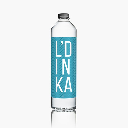 Water label with the title 'Water Label Design'