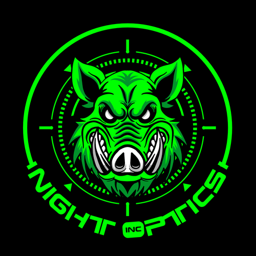 Scope logo with the title 'aggressive logo that lets people know our products will allow them to own the night.'