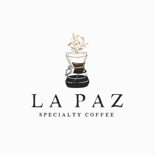 Coffee shop brand with the title 'La Paz'