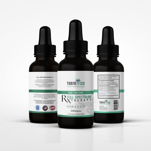 Tincture label with the title 'Label Design for CBD Tincture....'