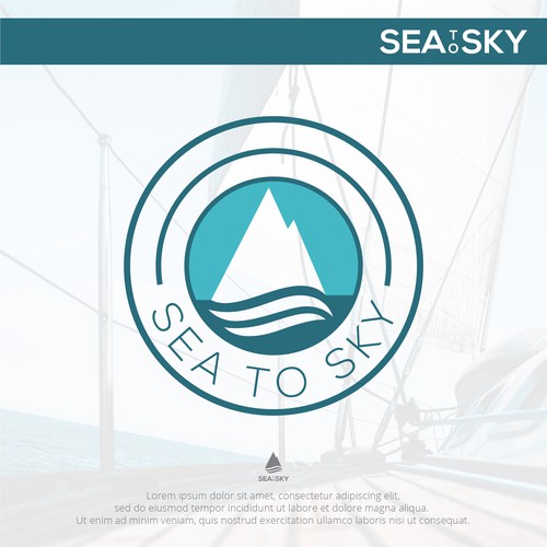 Sailboat logo with the title 'SEATOSKY logo for Papay3'