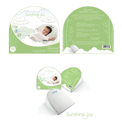 Baby packaging with the title 'Baby Bassinet Wedge packaging'