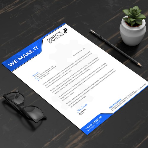 Letterhead design with the title 'Letterhead Design'