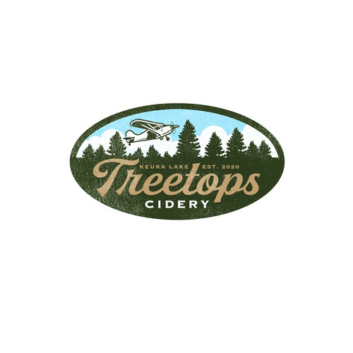 Cider logo with the title 'Treetops Cidery Logo'