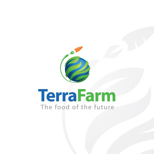 World logo with the title 'FOR SALE Logo for a food brand - TerraFarm'