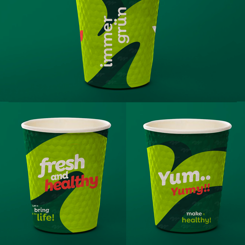 Smoothie packaging with the title 'Cup Design Smoothie'