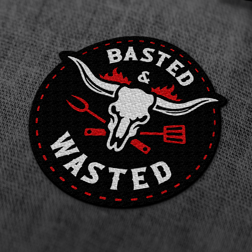 BBQ logo with the title 'Basted & Wasted BBQ Team'