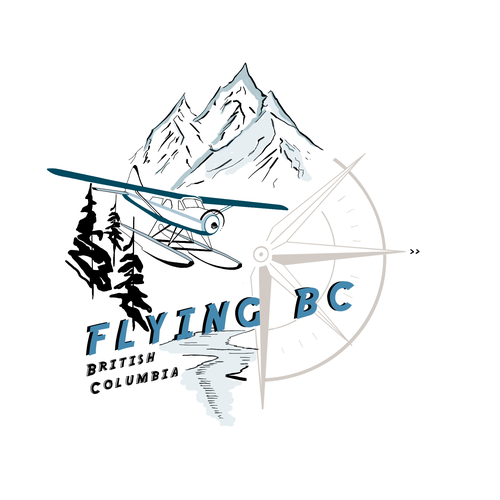 Vancouver logo with the title 'Logokonzept für eine Kanadische Videoserie zum Thema „Fliegen in British Columbia“'