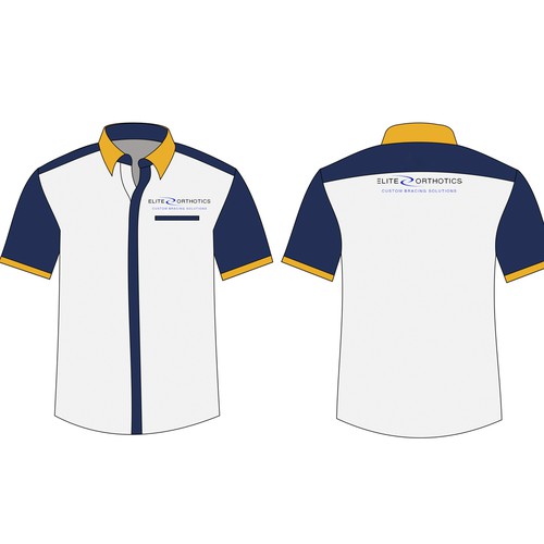 Detailed t-shirt with the title 'elite orthotics'