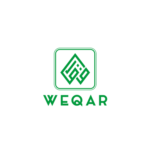 Calligraphy brand with the title 'logo for WEQAR'