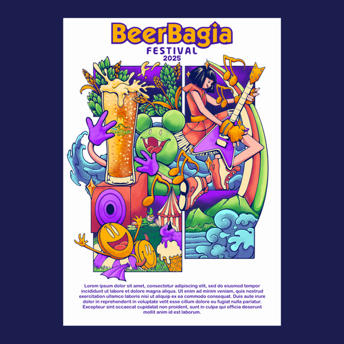 Merchandise artwork with the title 'Beerbargia Poster Event'
