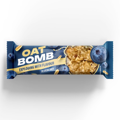 Snack packaging with the title 'Snack bar packaging design'