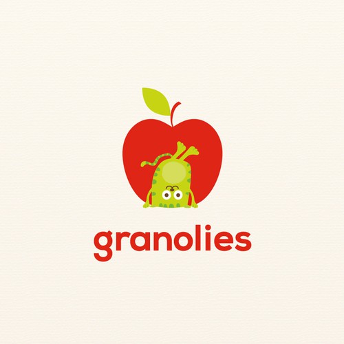 Apple logo with the title 'Bright fun logo for kids yoga'