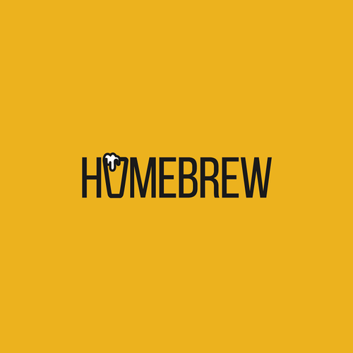 Typographic logo with the title 'A logo for an in-house production company, Homebrew'