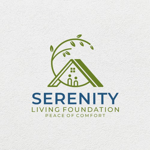 House design with the title 'Serenity Logo Design'