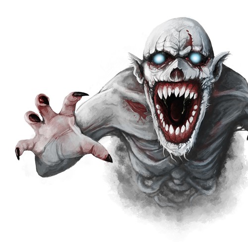 Concept illustration with the title 'Character design for a Haunted Park'