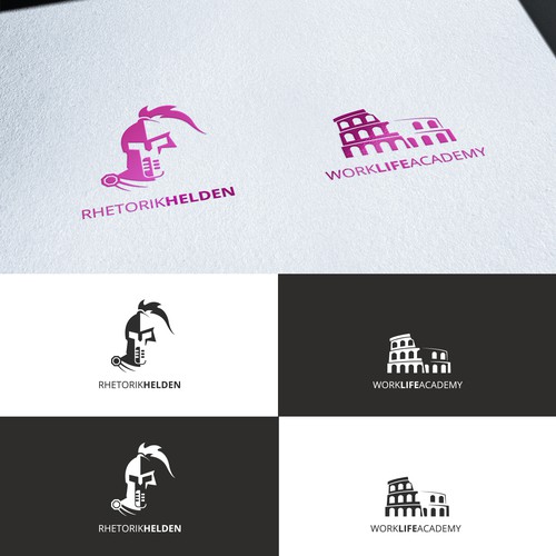 Pink brand with the title 'Rhetorikhelden'