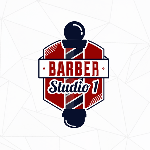 Barber logo with the title 'Barber Studio 1'