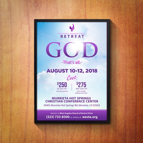 Retreat design with the title 'Christian Retreat Poster'