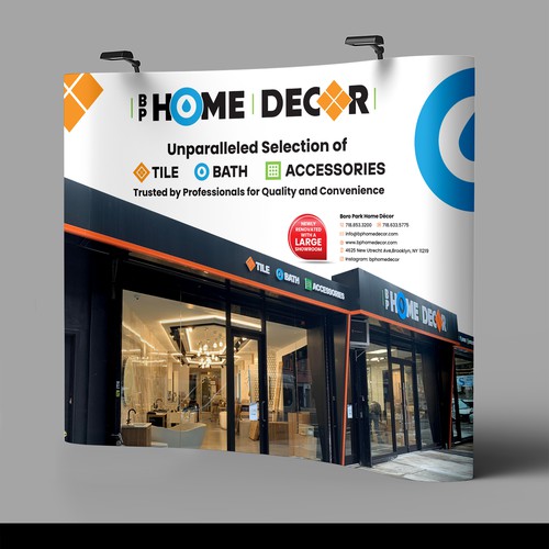 Booth design with the title 'tradeshow backdrop'