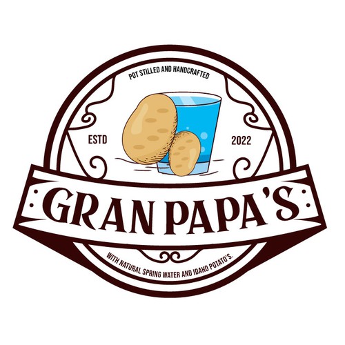 Potato logo with the title 'Gran Papa’s'