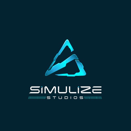 Game brand with the title 'Simulize Studios Logo Design'